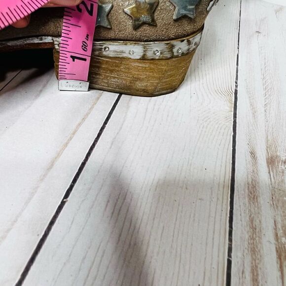 Mia Limited Edition Marrshal Gold Silver Star Embellished Suede Leather Ankle Bo - Picture 4 of 14